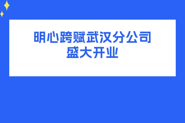明心跨赋武汉分公司盛大开业——深化华中发展战略布局，护航跨境企业高质量出海